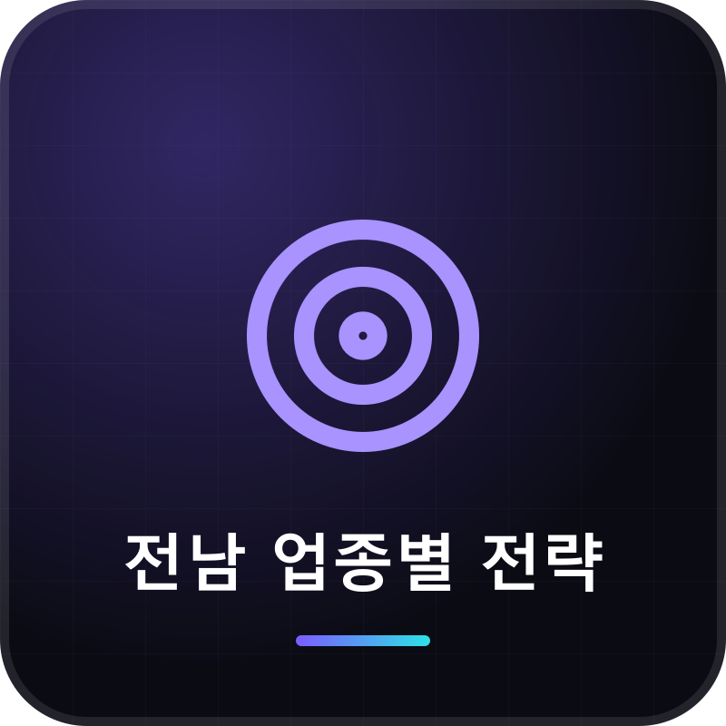 전남 업종별 전략